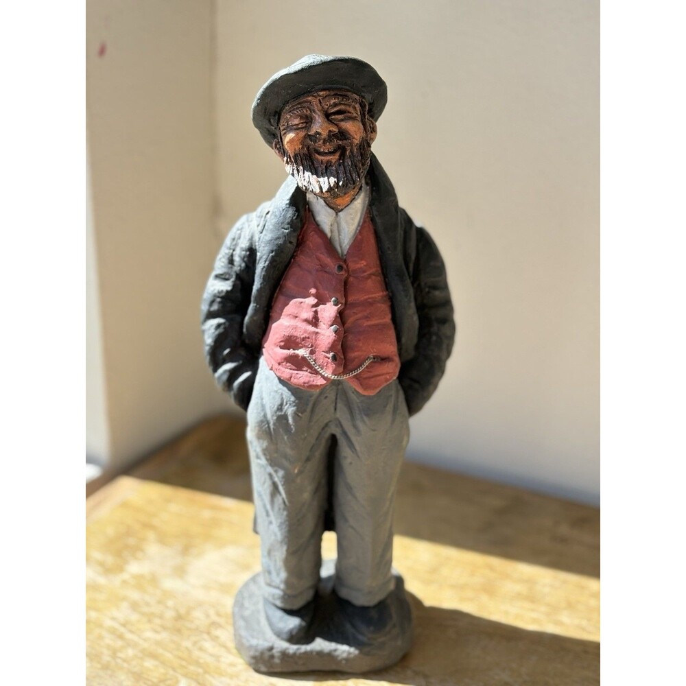 JEWISH Gentleman TERRACOTTA SCULPTURE JUDAICA ART Signed Edition 21/100